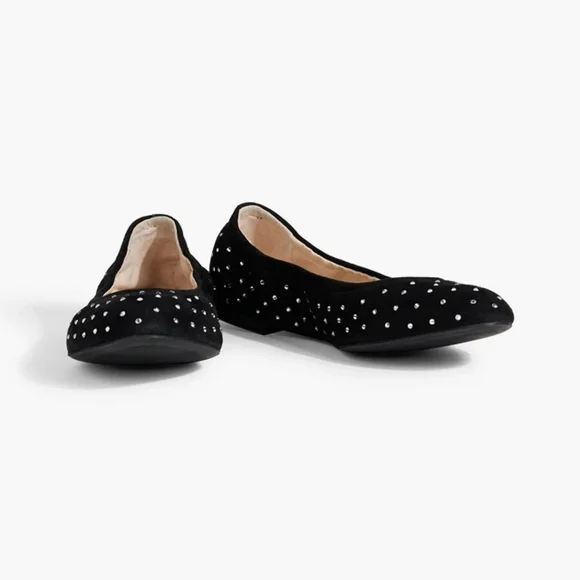 STUART WEITZMAN Bling crystal-embellished suede ballet flats - Picture 2 of 4